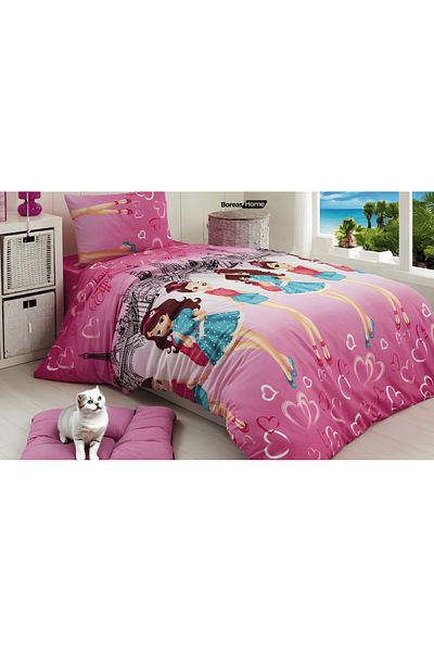 Boreas Home طقم غطاء لحاف فردي لأميرة باريس - قطعة واحدة من أغطية الوسائد بدون ملاءات