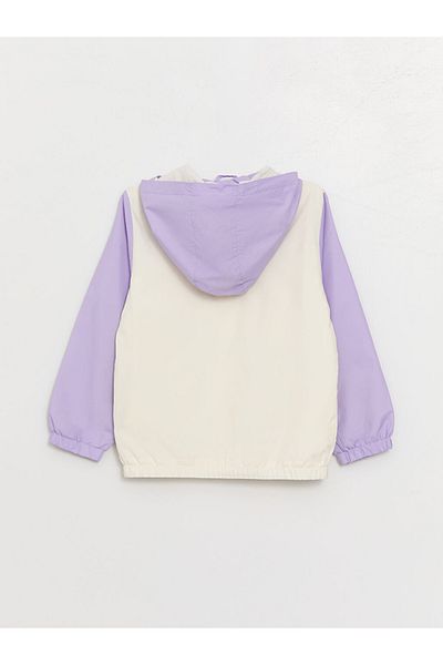 LC Waikiki Color Blocked Hooded Girl's Coat - LCW Kids