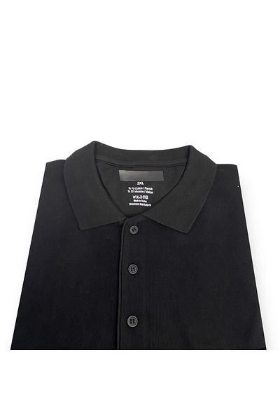 Ercan Large Size Polo Collar Single Pocket Long Sleeve Sweater 2142