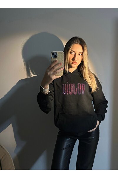 Violon Μαύρο χρώμα Glitter Stone Violon εμπριμέ Unisex 3 νήματα ράστερ χειμερ...