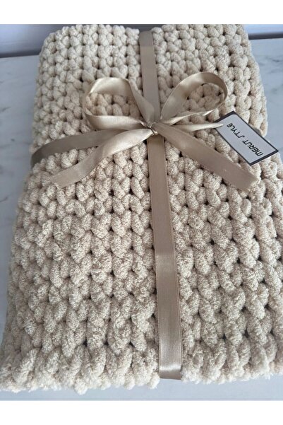 MERUT STYLE HAYATINI RENKLENDİR El Örgüsü Alize Puffy Bebek Battaniyesi bal k...