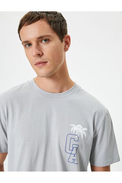 Koton Cotton Short Sleeve Crew Neck Printed T-Shirt