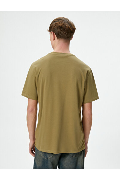 Koton Slogan Baskılı Tişört Bisiklet Yaka Kısa Kollu Pamuklu