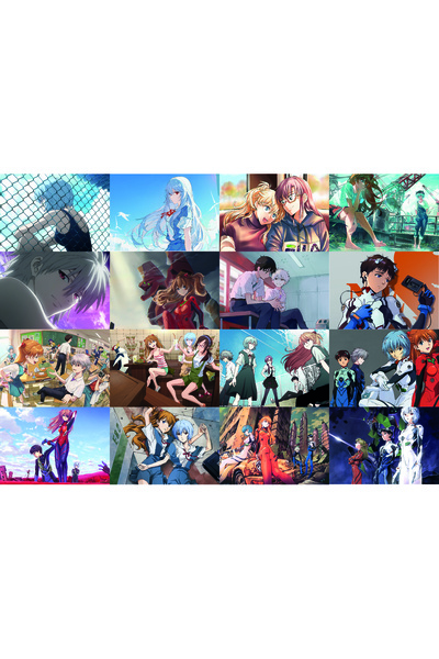 nihonwosekai Neon Genesis Evangelion Anime Poster Seti 16 ADET A6 Boy 10x15 cm