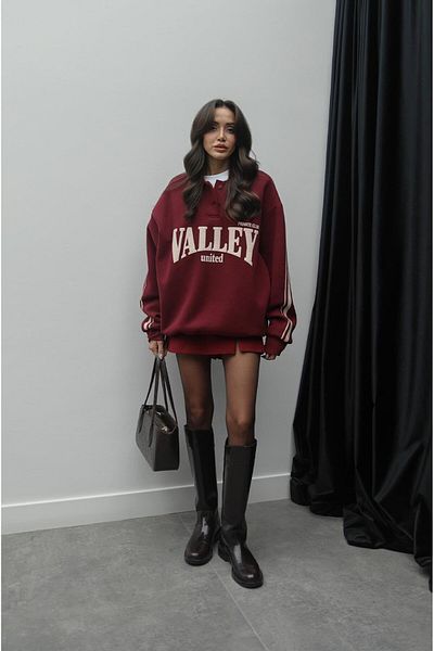 Havoş Fusta scurtă mini burgundy