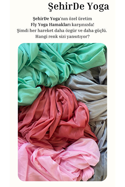 ŞehirDe Yoga Fly Yoga Hamak Seti Boy 4.7 M / En 2.50m / Enine Esneme 3.60 M