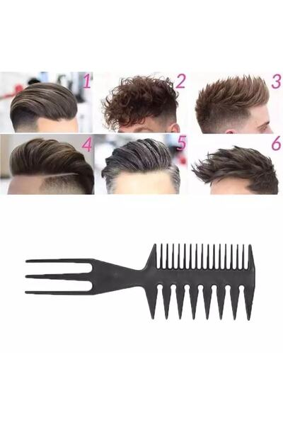 MAQYA KOZMETİK Large Toothed Three Sided Hair Salon Fish Bone Shape Hair Comb Hair Styling Comb