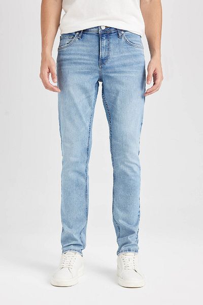 DeFacto Carlo Skinny Fit - Τζιν με κανονική μέση, εξαιρετικά στενό πόδι C5746AX24AU