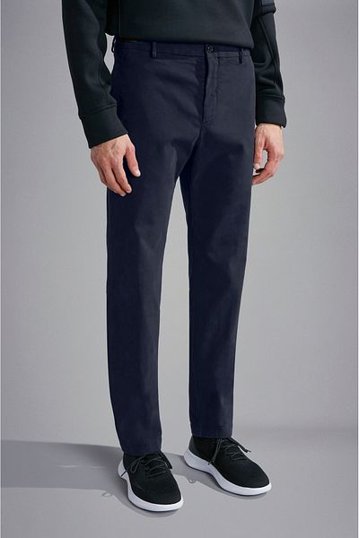 PAUL&SHARK Men's Tight Fit Cotton Stretchy Chino Blue Trousers 14314049 -013