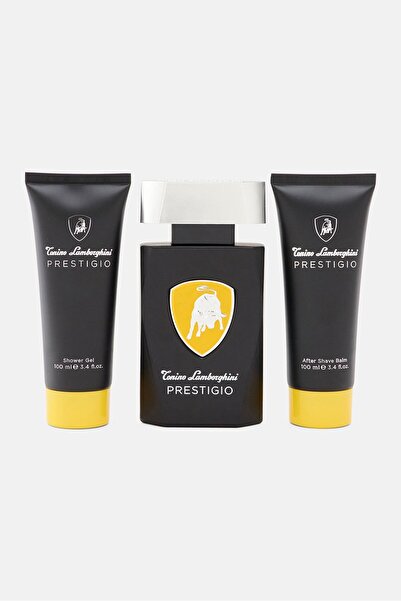 Tonino Lamborghini 3 Parça Prestigio Eau De Toilette Hediye Seti 125 ml, Siyah