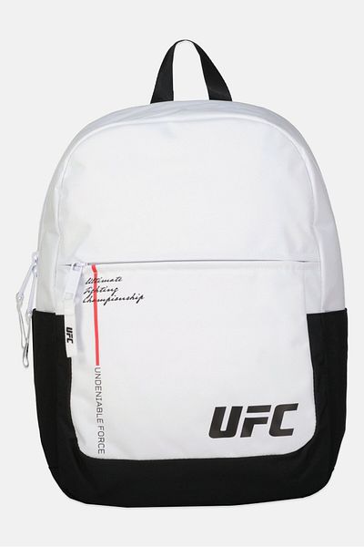 UFC Men Brand Logo Backpack 43 H x 29 L x 12 W cm, White