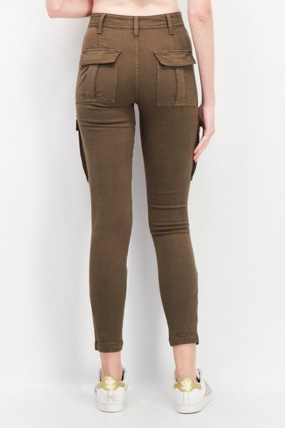 Joie Women Skinny Fit Plain Cargo Pants, Khaki