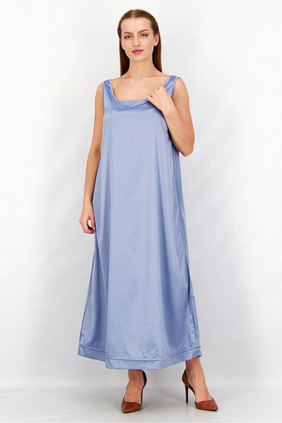 NA-KD Women Plain Satin Bias Cut Midi Dress, Blue