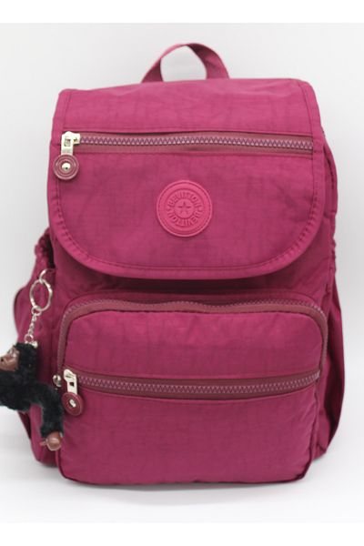 ÇantaExpress Waterproof Fabric Unisex Women's Claret Red Cover Backpack 5200
