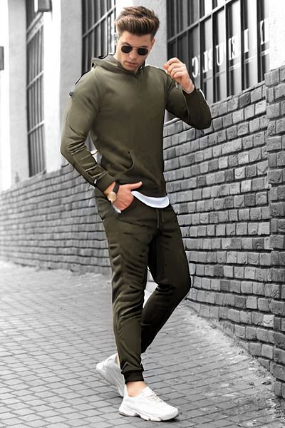 BayBayan Ανδρικό Trend Model Χειμερινό Σετ Φούτερ