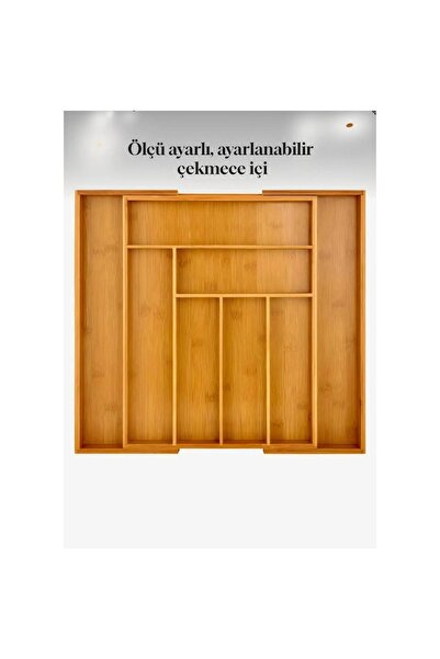 MİEN Συρταριέρα μεγάλου μεγέθους από μπαμπού Mien με 8 θήκες για κουτάλια