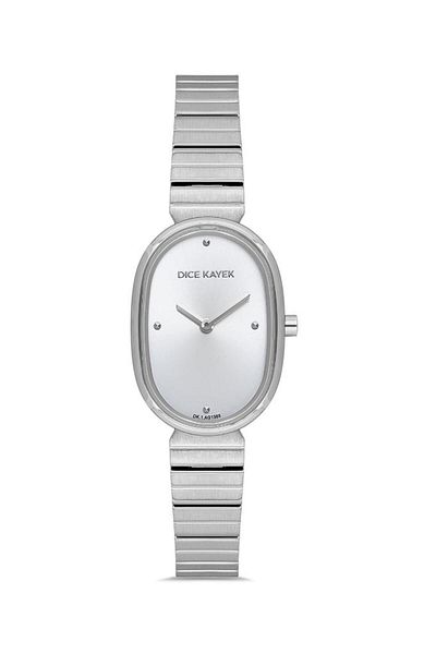 Dice Kayek Dk.1.Ag1365.01 - Minimal Design Women's Wristwatch, Steel Band, Oval Case, Metallic Color