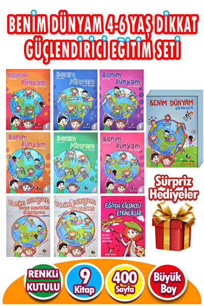 Eğiten Kitap 4 - 6 Yaş Harika Benim Dünyam Eğitici Etkinlik Seti Kutulu - 9 K...