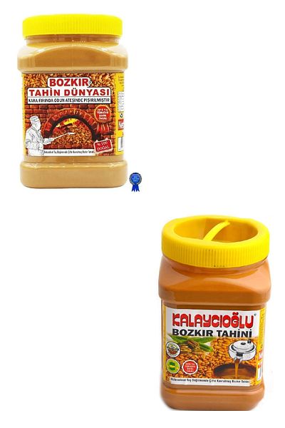 Kalaycıoğlu Bozkır Tahini World 935 g + Tahini Without Bran 935 g Set of 2