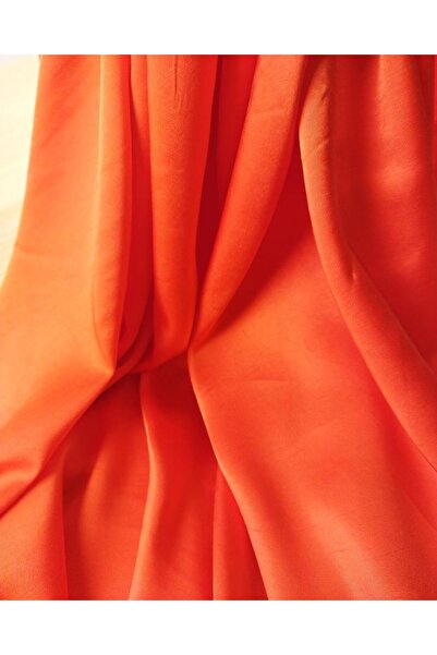 Kumaş Parça فيسكوز ساتان برتقالي - عرض 150 سم × طول 380 سم (اللون الأعلى)