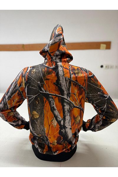 HT Outdoor Orange Tree Pattern - Zippered Personality Sports Jacket