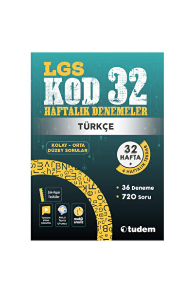 Tudem Yayınları Lgs Türkçe Kod 32-Haftalık Denemeler