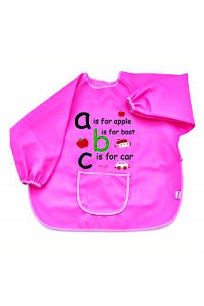 Babyjem Sort cu maneci pentru activitati ABC BabyJem (Culoare: Roz)