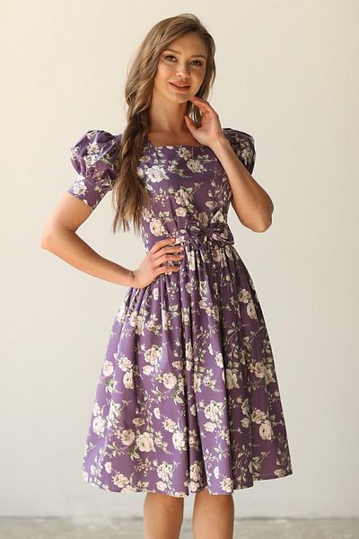 KÜÇÜĞÜM BUTİK Rochie cu maneca pepene verde violet