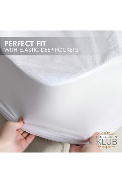 Hotel Linen Klub Cotton-Terry Waterproof Mattress Protector
