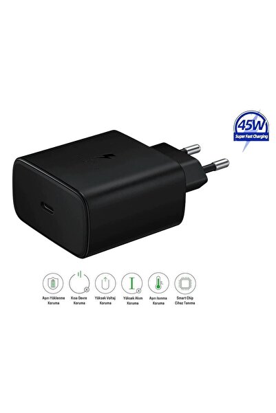 HANPORIUM Samsung Galaxy A34 5G Uyumlu 45W Type-C Super Hızlı Şarj Cihazı Ada...