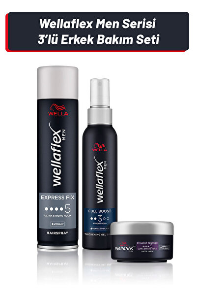 Wella Wellaflex Men Serisi 3’lü Erkek Bakim Seti