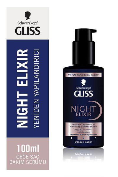 Gliss Night Elixir Restructuring Night Hair Care Serum
