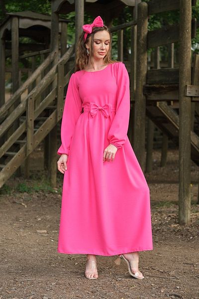 KÜÇÜĞÜM BUTİK Rochie Hijab Fuchsia Roz în talie