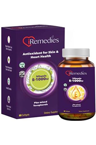 iremedies فيتامين E 1000 وحدة دولية 60 كبسولة هلامية