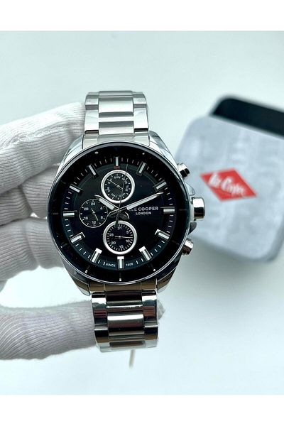 Lee Cooper Men's Watch New Season Silver Inside Black Function with Calendar