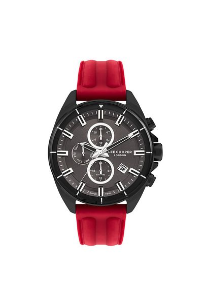Lee Cooper Men's Watch New Season Silicone Red Color Function with Calendar