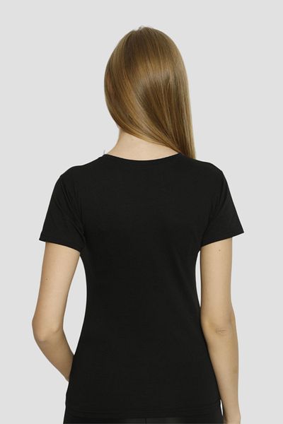 Arma Yıldız Black Lycra Women's T-shirt - Short Sleeve, Crew Neck, Undershirt