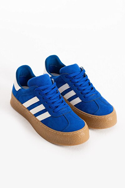 Seniorah Sinba Blue Suede Women's Sneakers