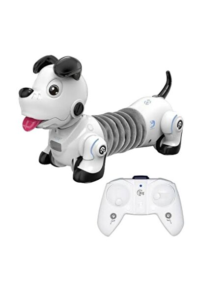 Genel Markalar Uzaktan kumandalı ışıklı ve sesli akıllı Robot köpek 33 cm full sesli çok fonksiyonlu köpek
