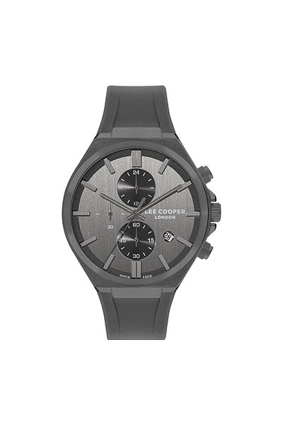 Lee Cooper Men's Watch New Season Silicone Gray Color Function with Calendar
