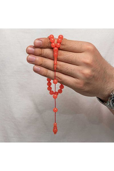 Moka Shopin Mokashopin Round Clamping Amber Rosary