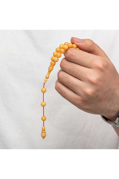 Moka Shopin Mokashopin Round Clamping Amber Rosary