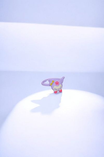 MakeWell Black and Pink Children's Ring with Adjustable Kuromi Design