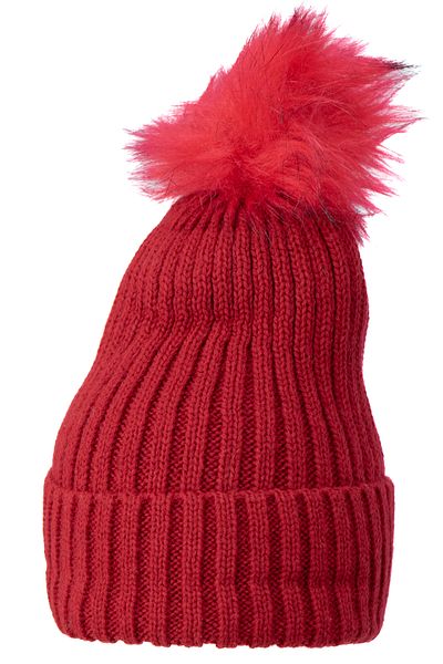 Oppland Women's Winter Thick Pompom Beret Cotton Folded Keep Warm Stretchy Windproof Comfortable
