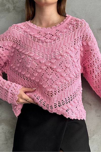 macharel jeans Pulover de damă, cu modele în relief, ajurat, de sezon