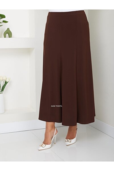 Günay Karaca Beli Lastikli Büyük Beden Anne Etek- Sendy Kumaş