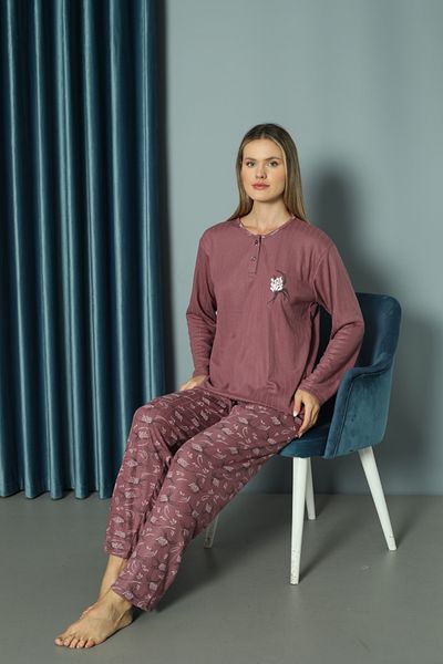 Pijamarket Wide Fit Viscose Button Women's Pajamas Set