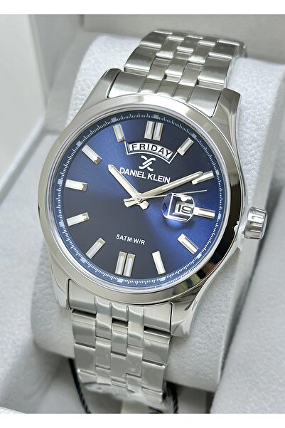 Daniel Klein Orijinal Lacivert Kadran Çelik Kordon Erkek Kol Saati ILK10768N3