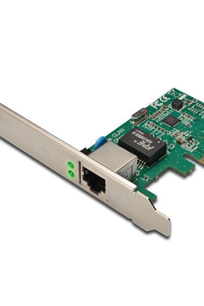 Digitus محول شبكة Dn-10130-1 إلى 1 منفذ 10-100-1000 ميجابت في الثانية جيجابت PCI Express 32 بت Realtek RTL8168E