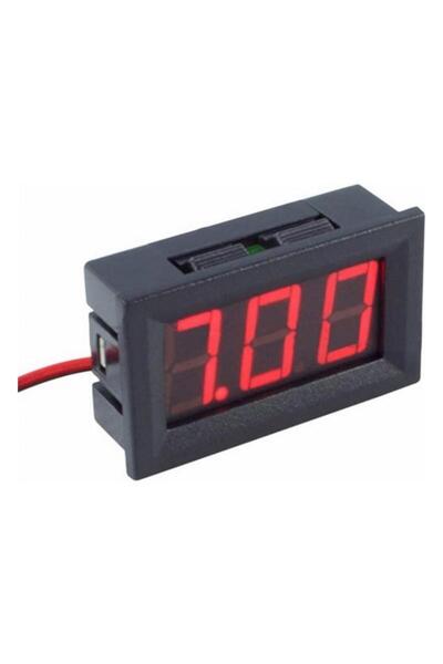 SANEC 0.56 Inch Dc 0-30v Panel Tip Dijital Kırmızı Voltmetre 2 Kablolu